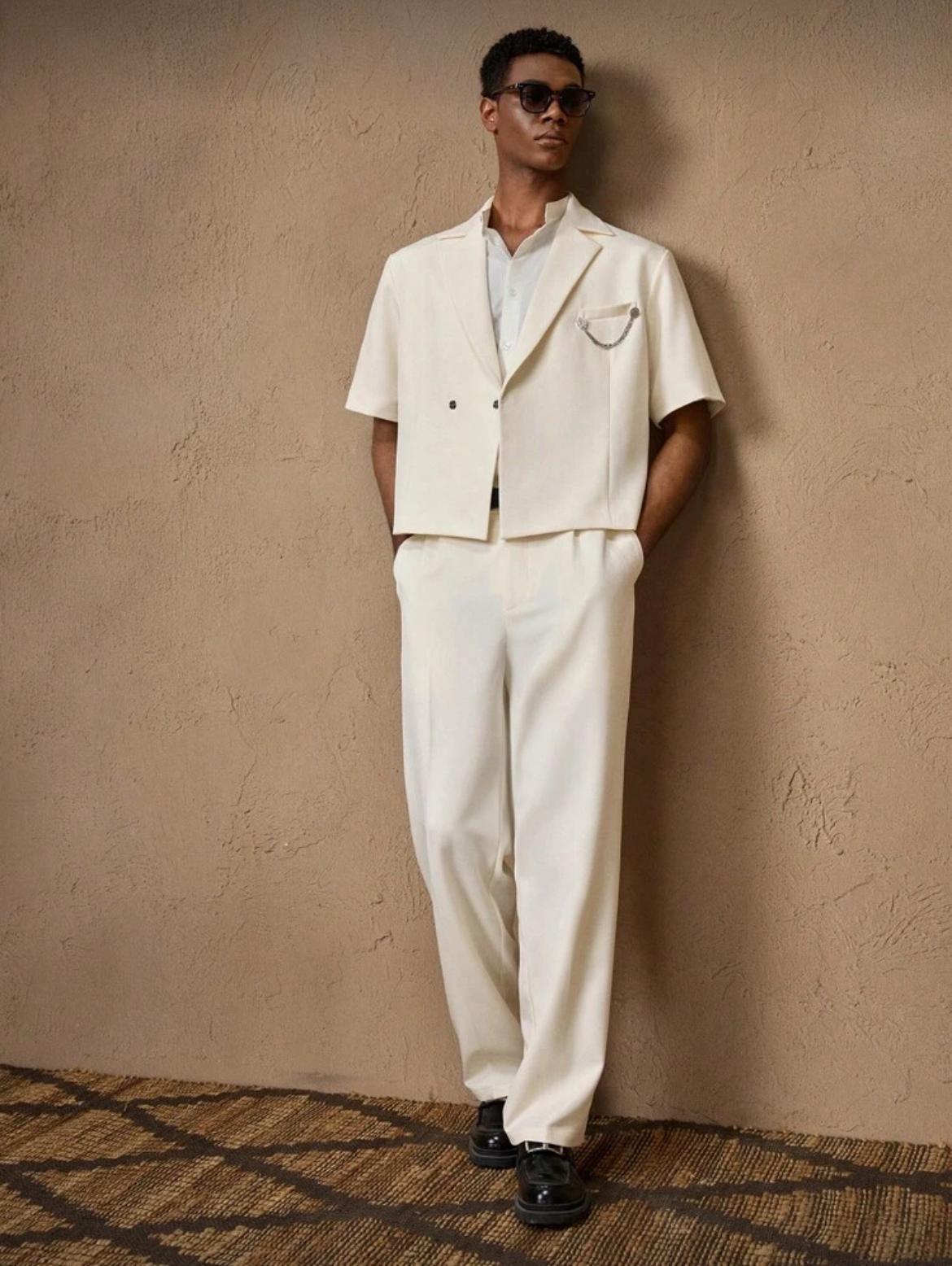 Mon Prince RP Tailored Cream Short-Sleeve Suit Set™