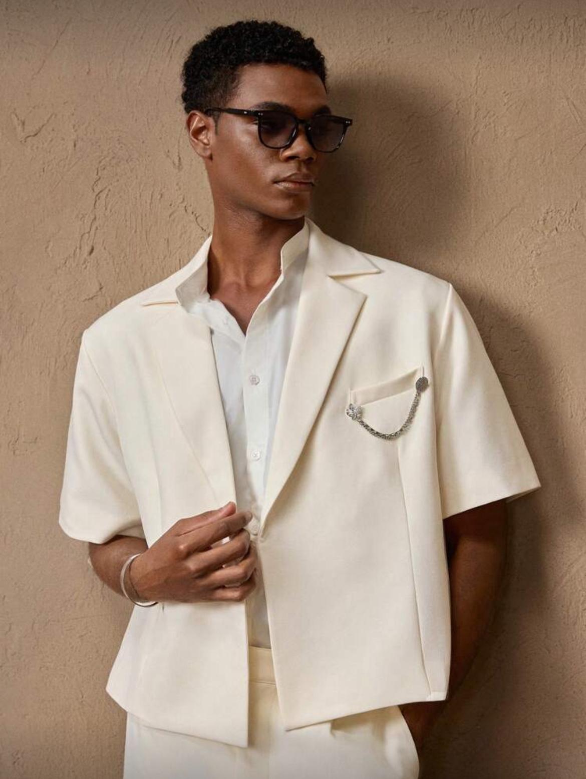 Mon Prince RP Tailored Cream Short-Sleeve Suit Set™