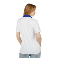 MonPrinceRP™ Men’s Royal Identity Polo | Pure White × MPRP Blue Code™