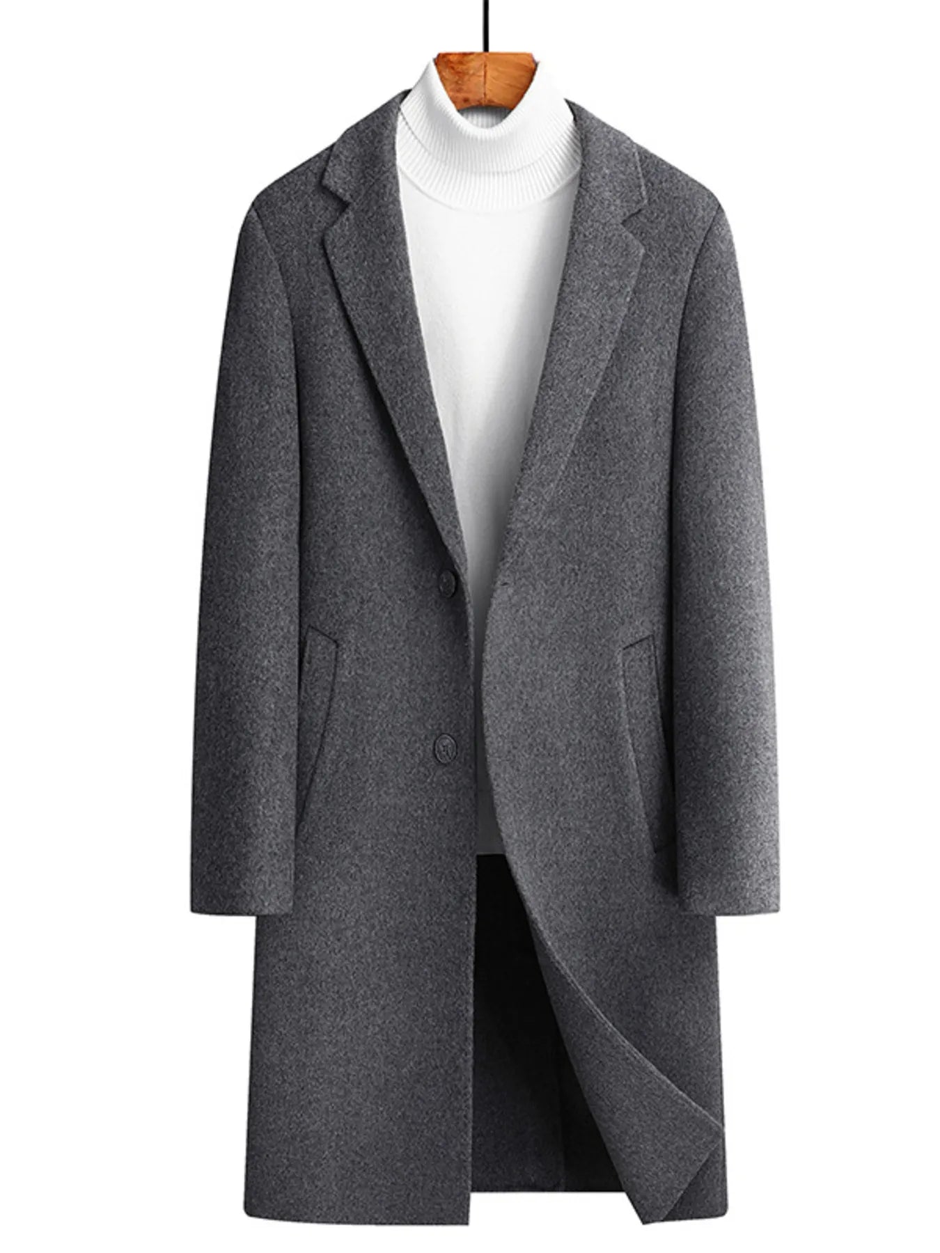 Men's Plus Size Lapel Collar Long Coat™