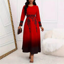 Women's Long Sleeve Gradient Swing Dress™