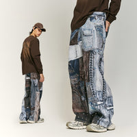 Vintage Patchwork Digital Printing Jeans American Street™