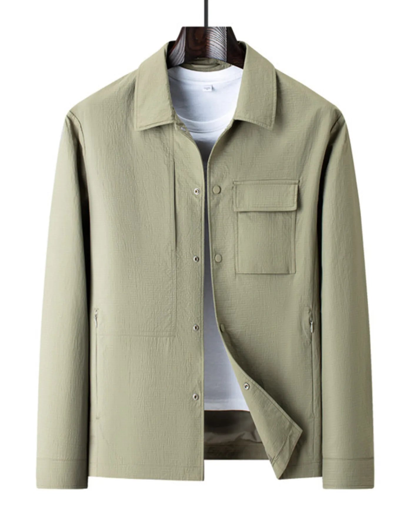Men's Plus Size Snap Down Long Sleeve Jacket™