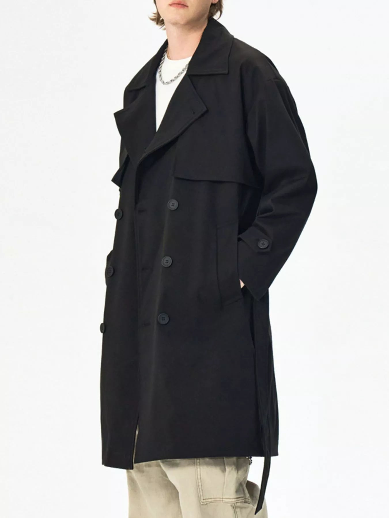 Mon Prince RP™ Men's Full Size Double-Breasted Trench Coat Plus Size