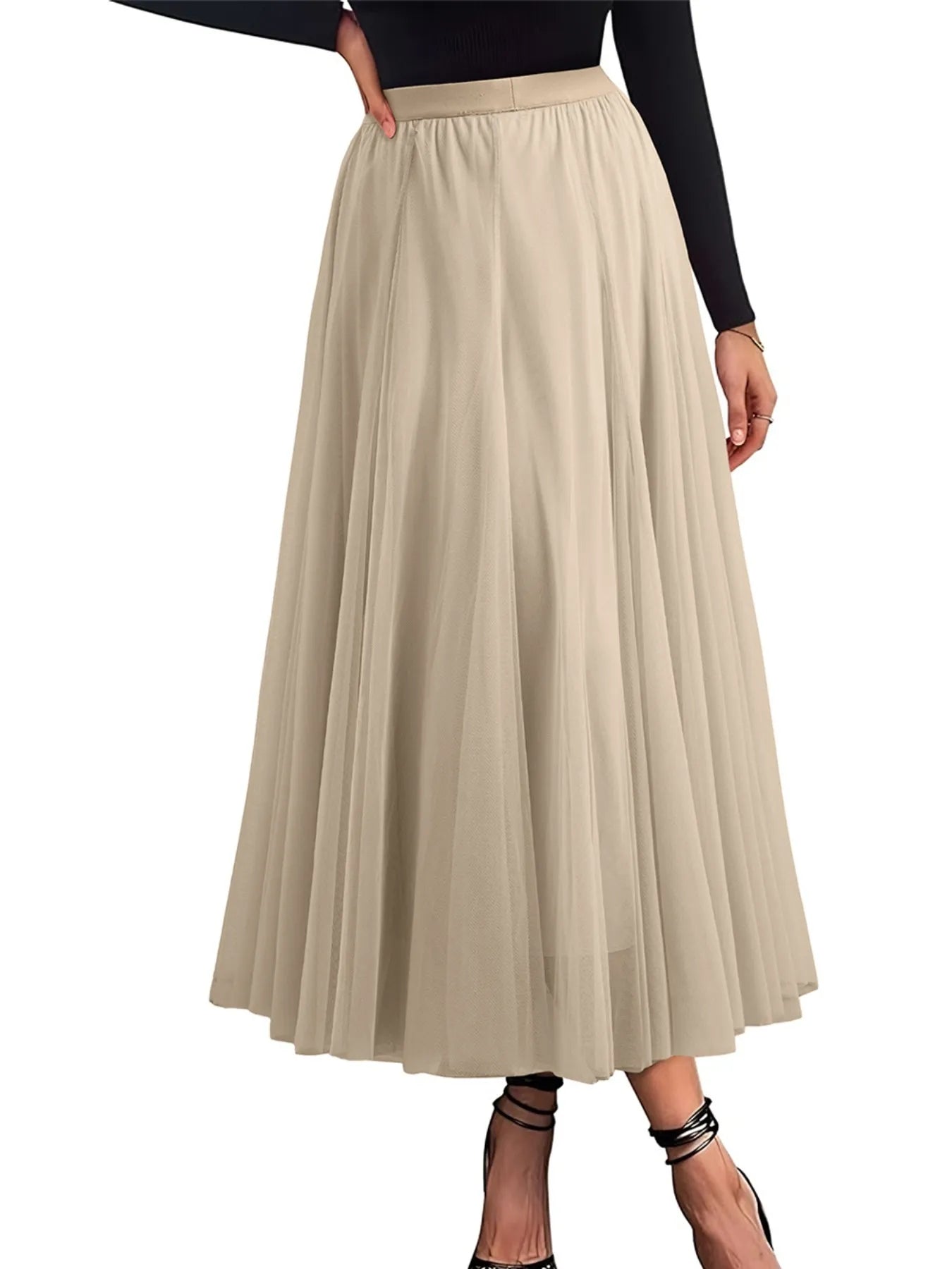 "Mon Prince RP" High-Waisted Midi Skirt™