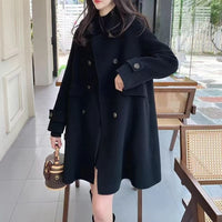 Korean Style Wool Coat with Doll Collar™