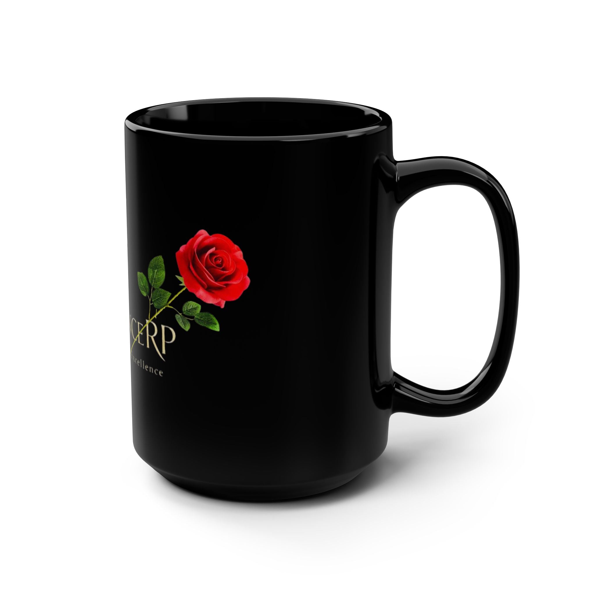 MonPrinceRP™ Luxury Black Ceramic Mug – 15oz Glossy Coffee Cup