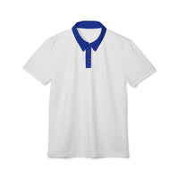 MonPrinceRP™ Men’s Royal Identity Polo | Pure White × MPRP Blue Code™