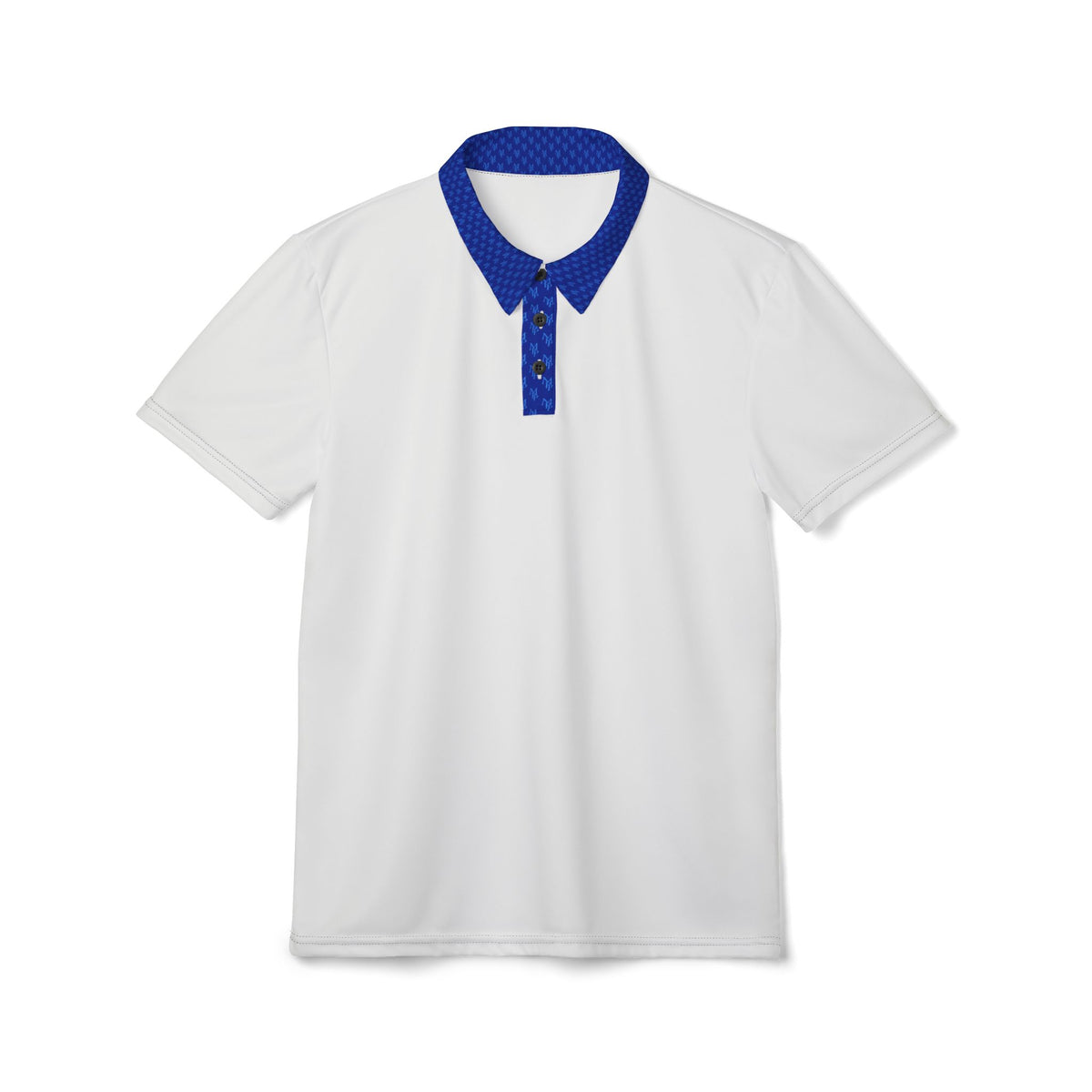 MonPrinceRP™ Men’s Royal Identity Polo | Pure White × MPRP Blue Code™