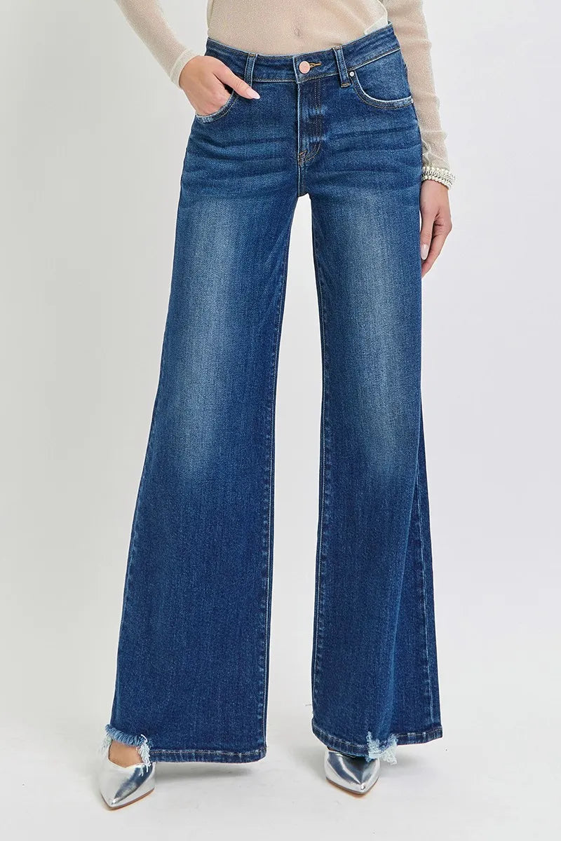 RISEN Full Size Mid Rise Wide Jeans Plus Size™
