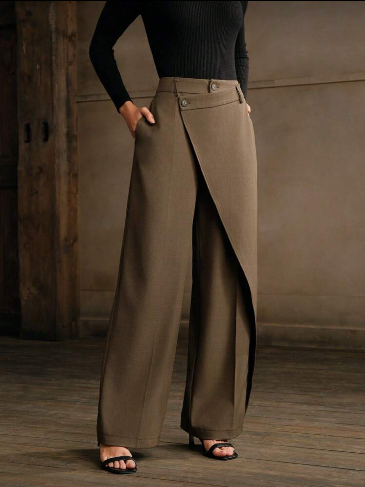 Mon Prince RP™ Women’s Asymmetrical Hem Relaxed-Fit Straight Leg Pants – Elegant Casual Style for Commuting, Spring & Autumn