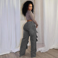 Women's Button High Waist Straight Jeans™