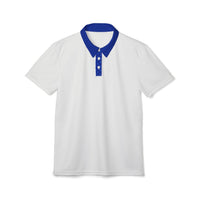 MonPrinceRP™ Men’s Royal Identity Polo | Pure White × MPRP Blue Code™