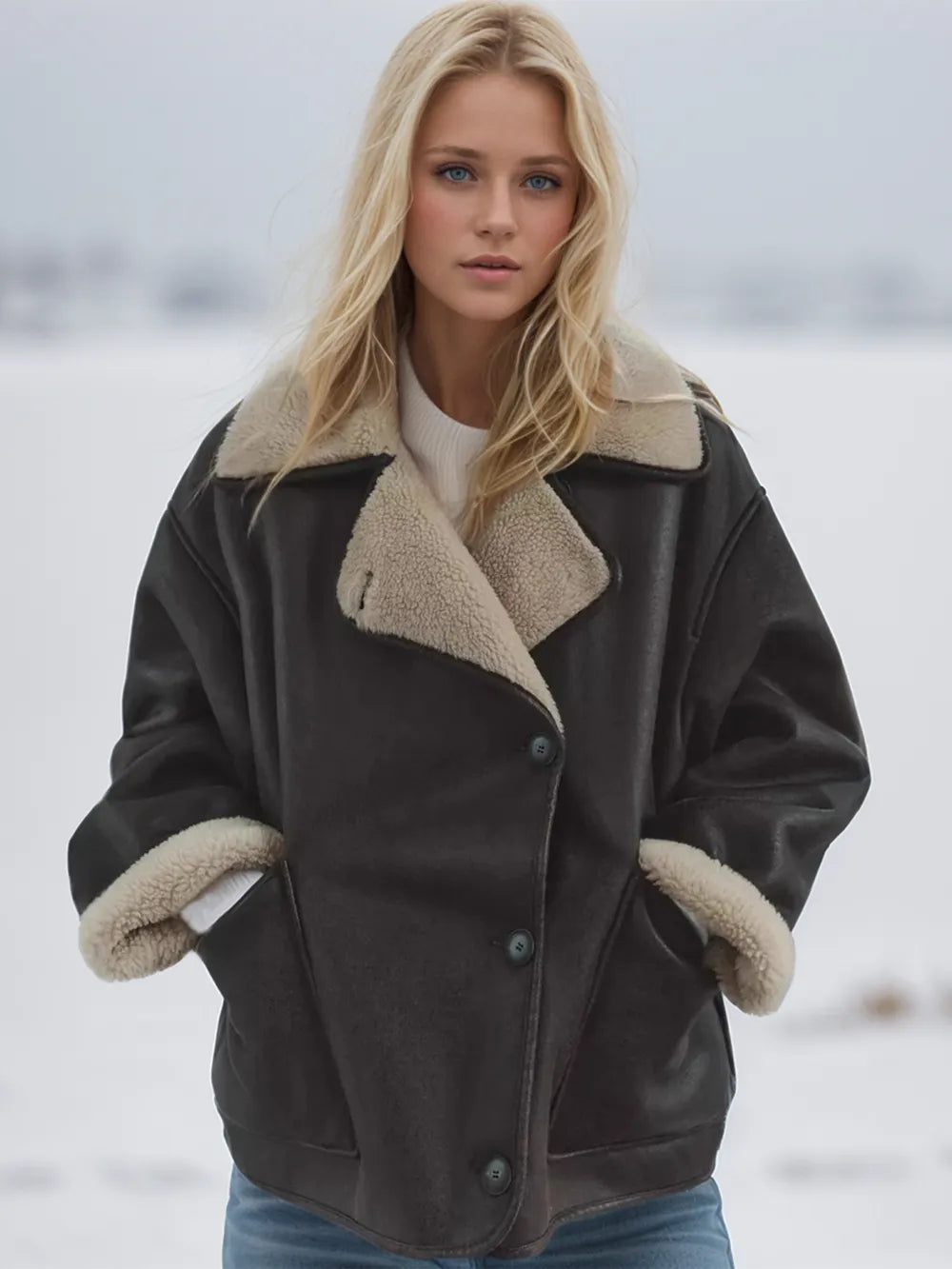 Mon Prince RP Collared Neck Long Sleeve Plush Jacket™