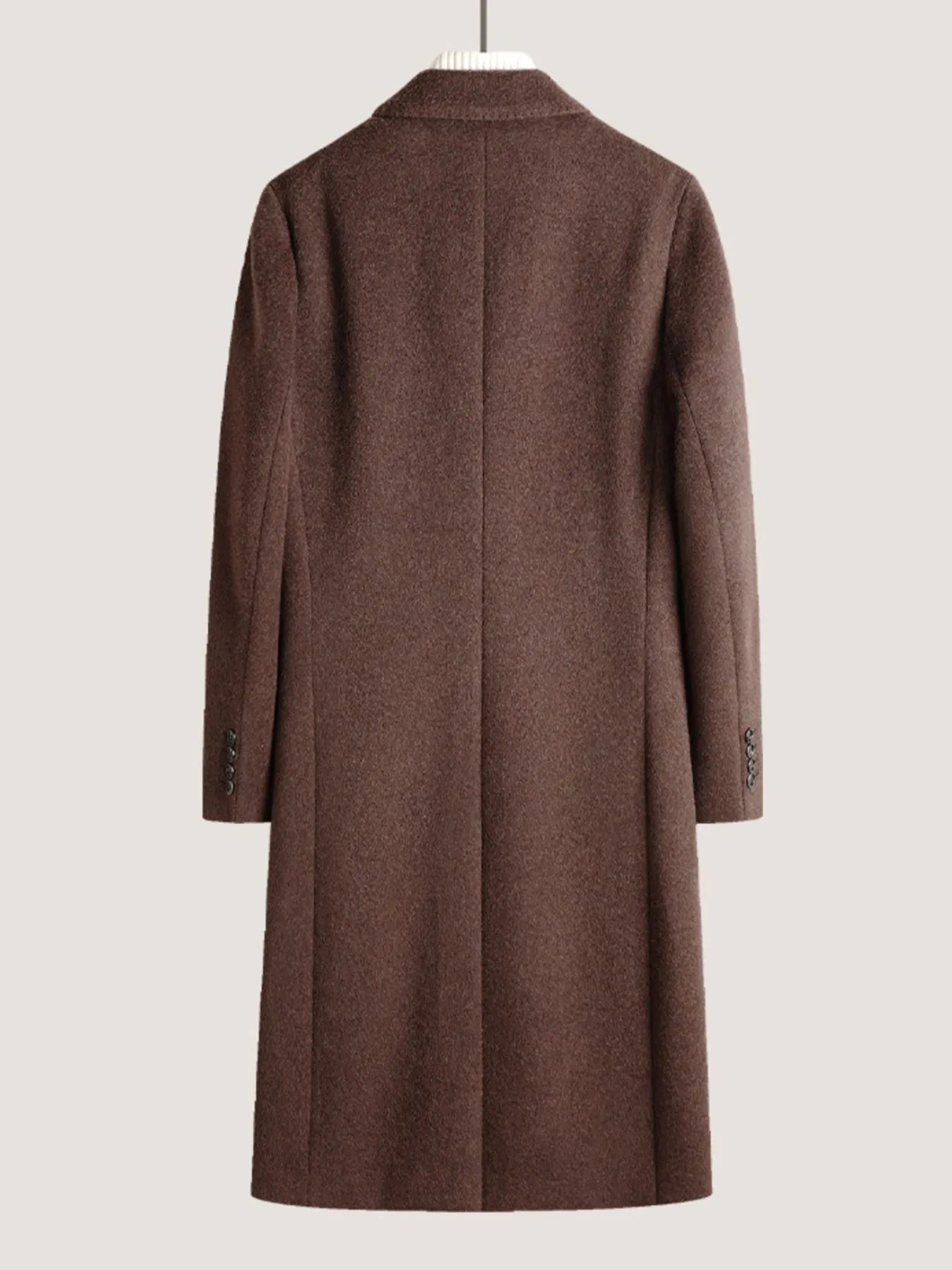 Men's Plus Size Double-Breasted Wool Overcoat ™
