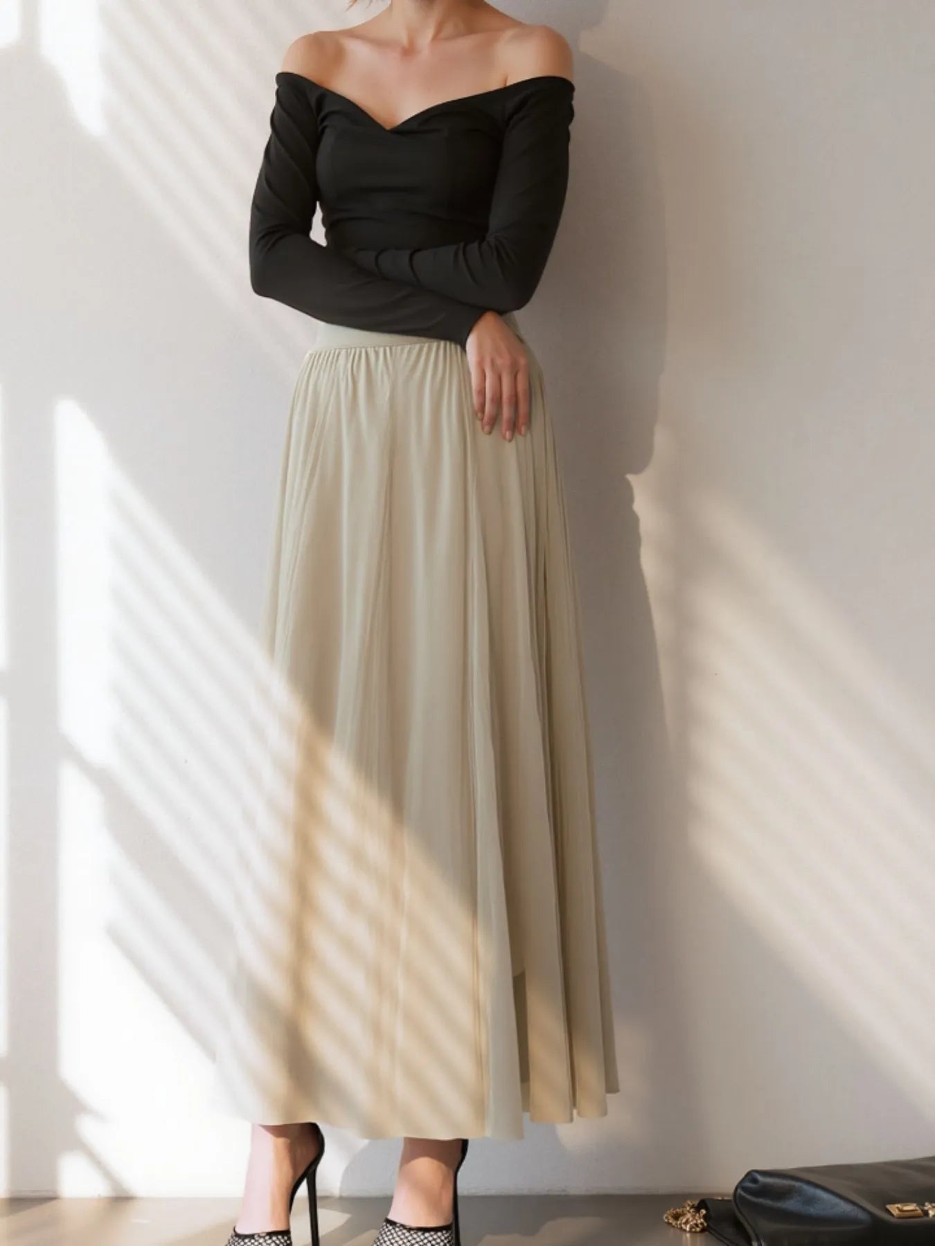 "Mon Prince RP" High-Waisted Midi Skirt™
