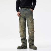 Simple And Stylish Personality Men's Cargo Jeans