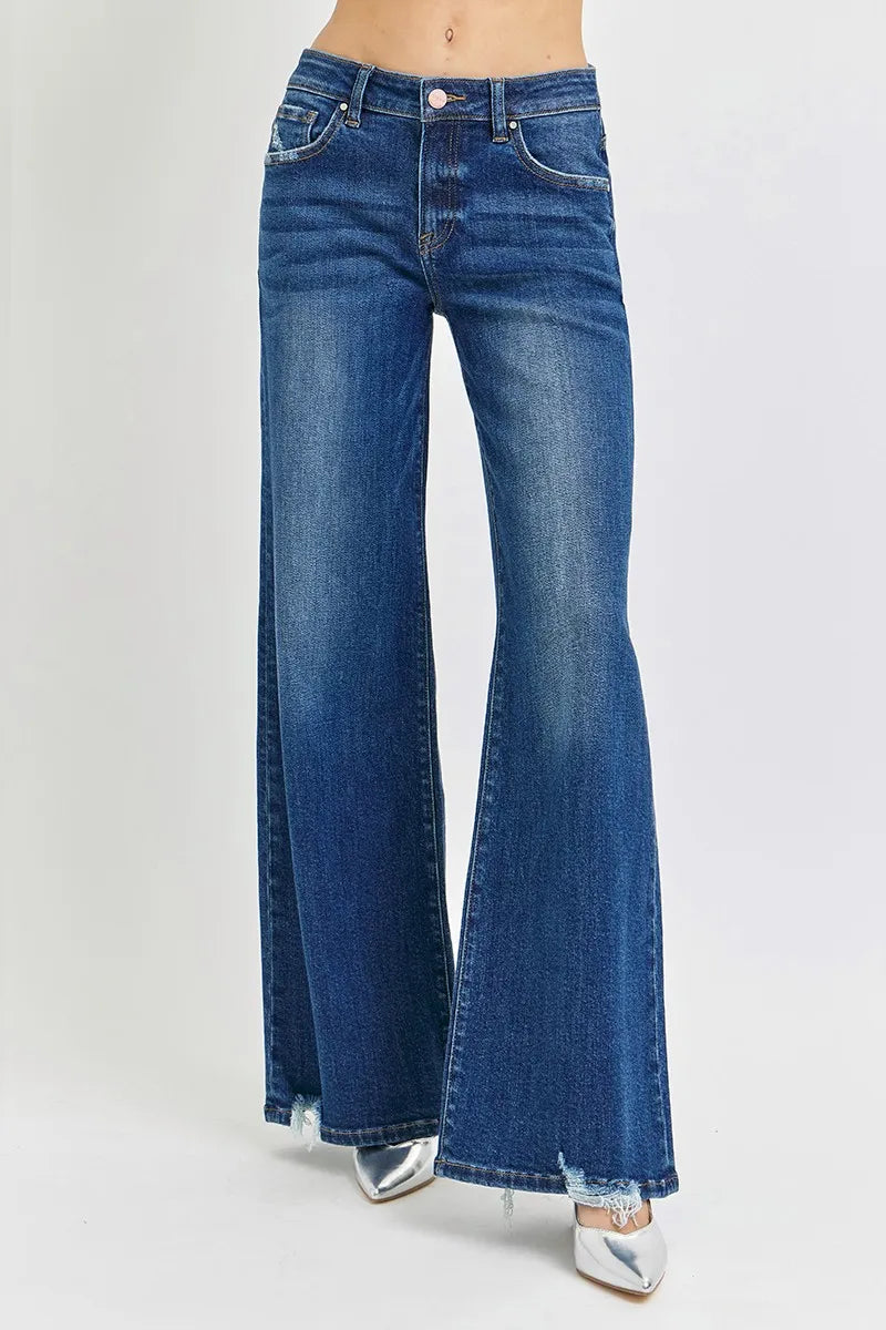 RISEN Full Size Mid Rise Wide Jeans Plus Size™