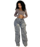 Women's Button High Waist Straight Jeans™