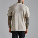 Men's Knitted Button-Up Short Sleeve Shirt™