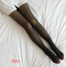 Plus Size Fleece-Lined Translucent Leggings for Women™