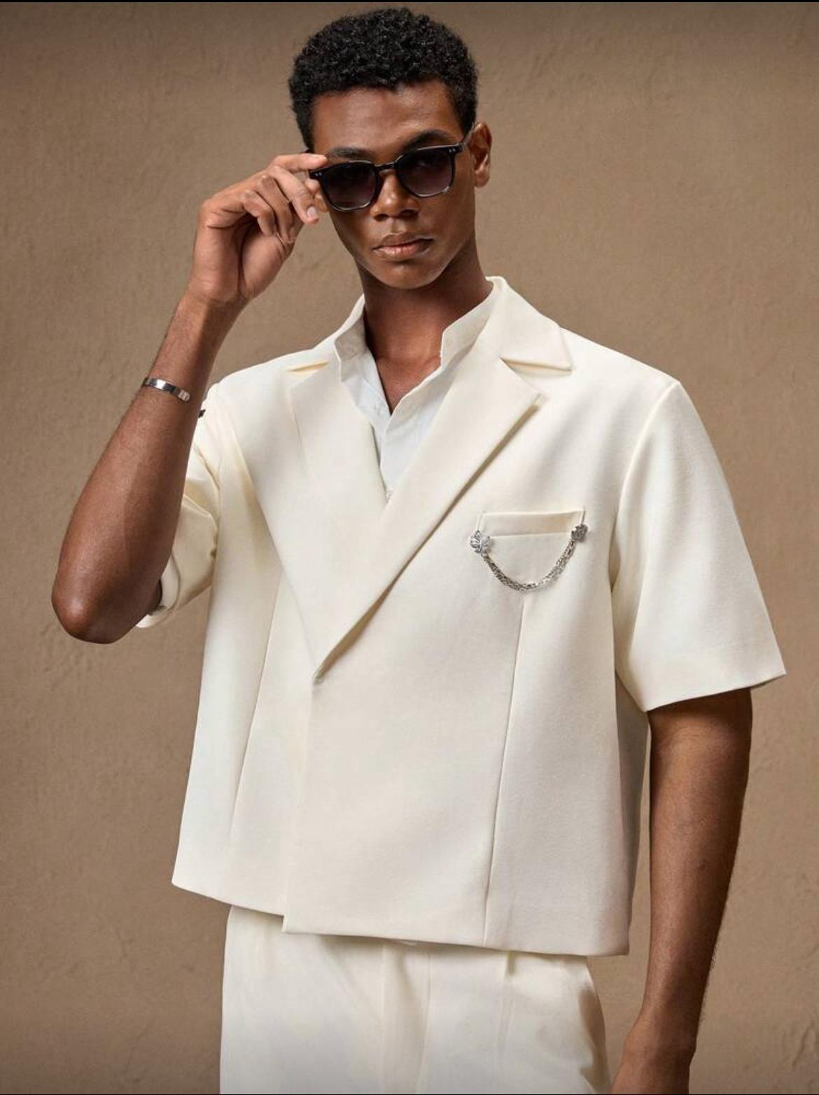 Mon Prince RP Tailored Cream Short-Sleeve Suit Set™