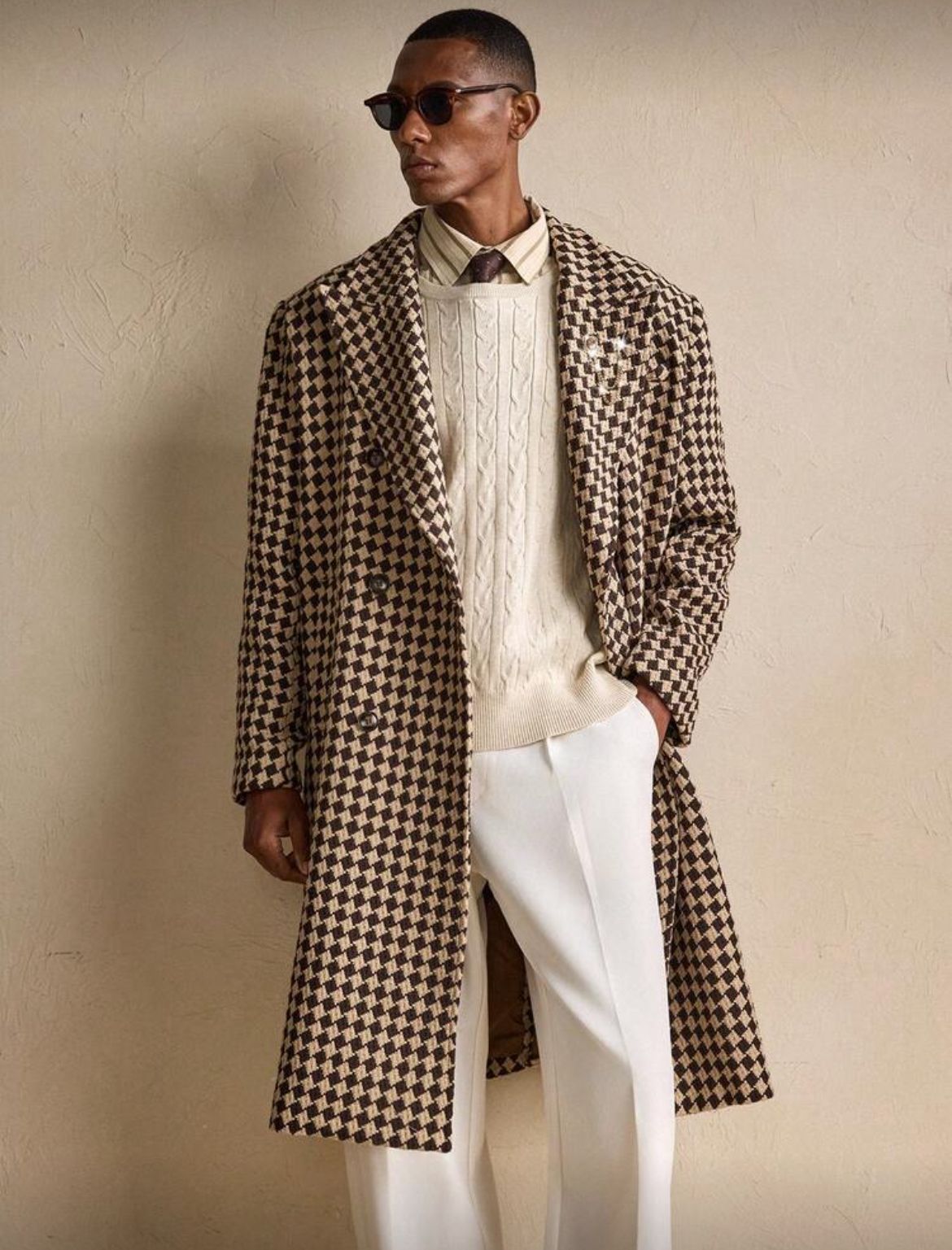 Mon Prince RP™ Business Casual Men’s Plaid Single-Breasted Overcoat