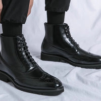 Mens Fashion Thick Sole Mid Top Work Shoes™