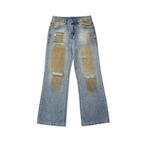 Wide Leg Straight Ripped Leisure Jeans™