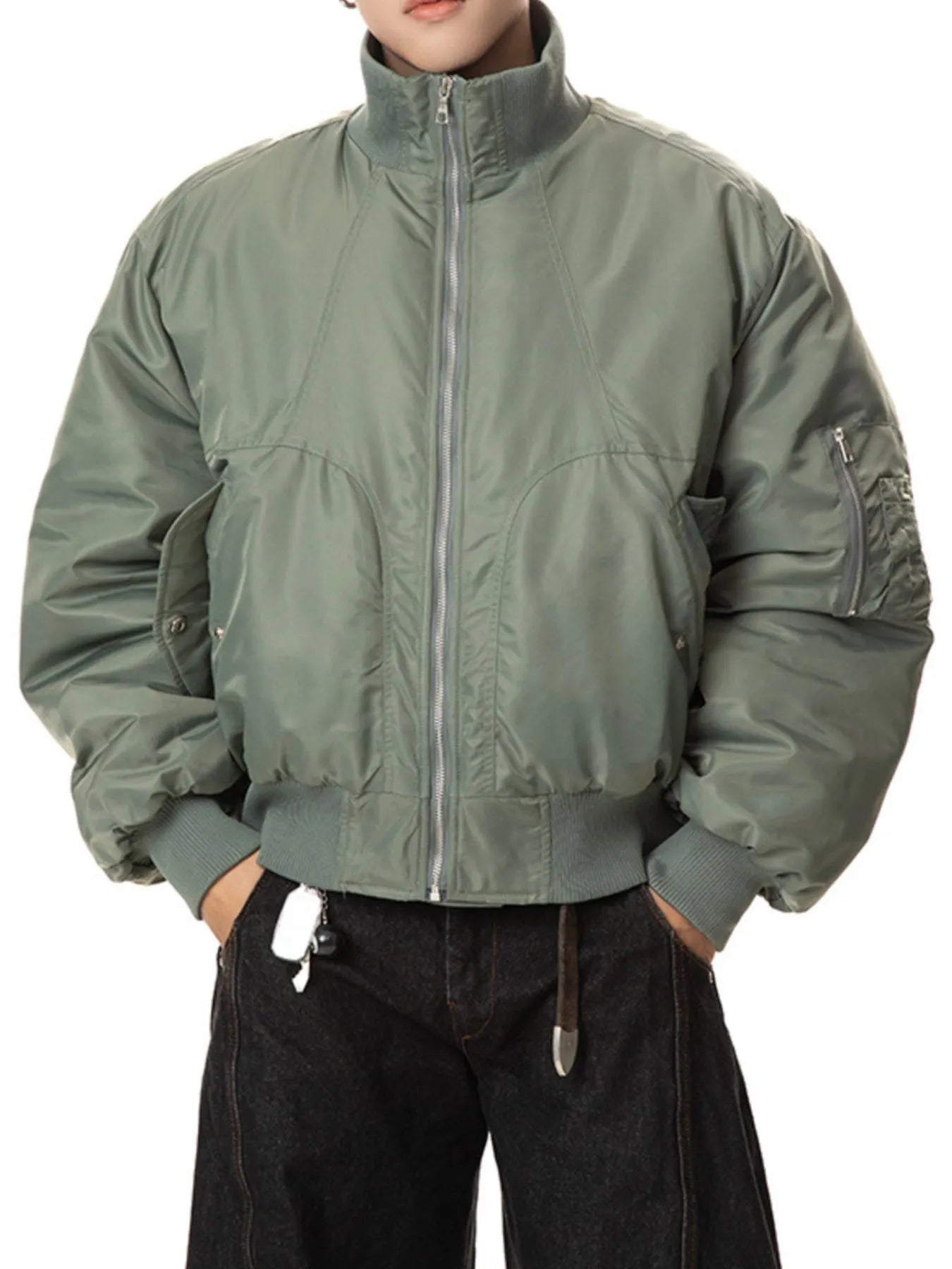 Men's Zip Up Long Sleeve Bomber Jacket ™