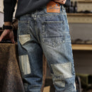 Fashion Men's Simple Youth Beggar Jeans