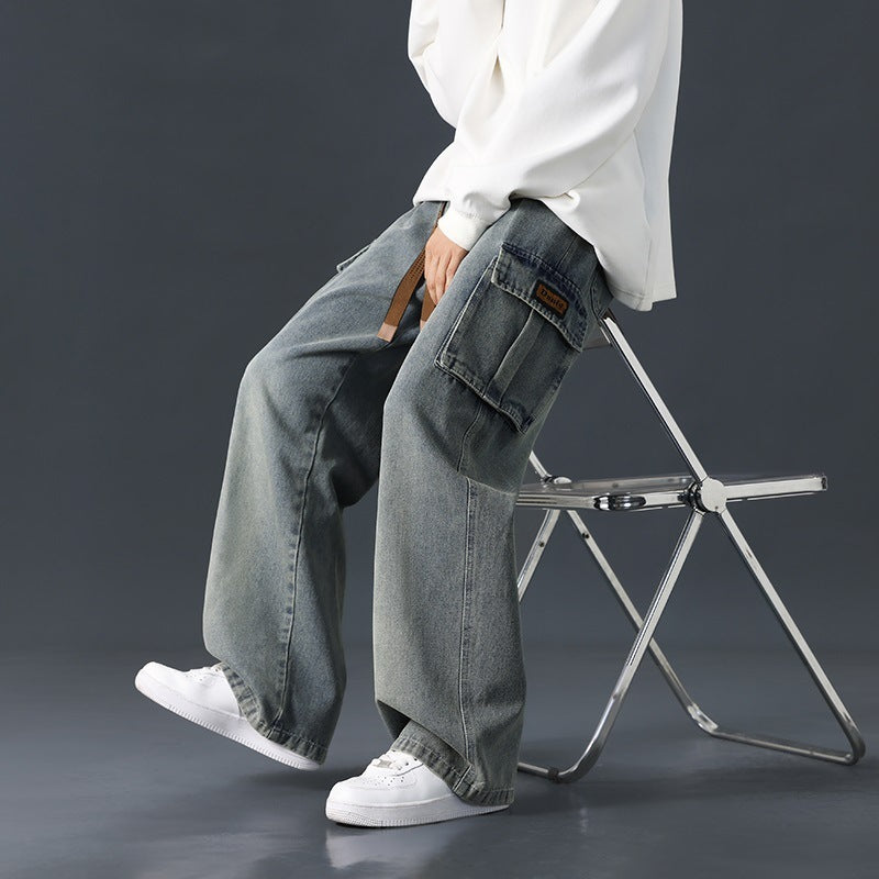 Men's Wide-Leg Distressed Jeans™