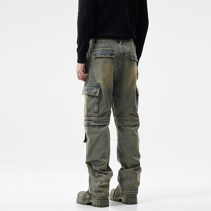 Simple And Stylish Personality Men's Cargo Jeans