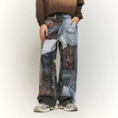 Vintage Patchwork Digital Printing Jeans American Street™