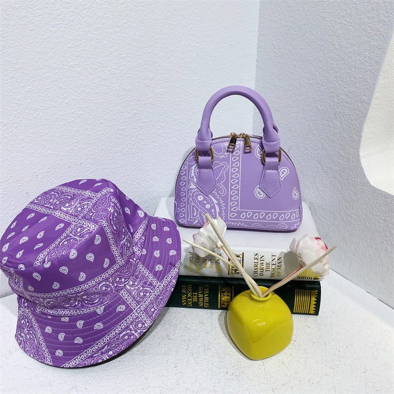 Cashew Flower Fisherman's Hat Shell Handbag Set™