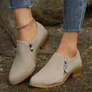 Plus Size New Side Zipper Square Heel Commuter Shoes Boots™