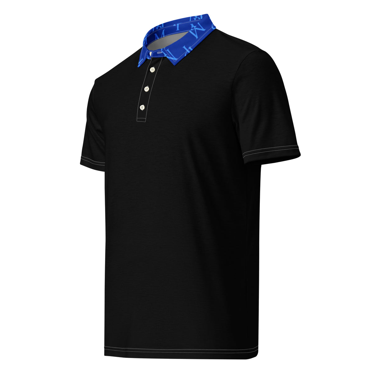MonPrinceRP™ Men’s Signature Blue Code Polo | Midnight Black
